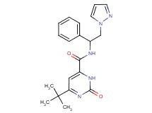 6-tert-butyl-2-oxo-N-[1-phenyl-2-(1H-pyrazol-1-yl)ethyl]-2,3-dihydropyrimidine-4-carboxamide