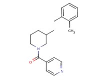 4-({3-[2-(2-methylphenyl)ethyl]-1-piperidinyl}carbonyl)pyridine