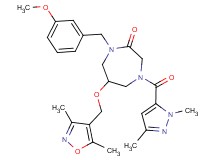 6-[(3,5-dimethyl-4-isoxazolyl)methoxy]-4-[(1,3-dimethyl-1H-pyrazol-5-yl)carbonyl]-1-(3-methoxybenzyl)-1,4-diazepan-2-one