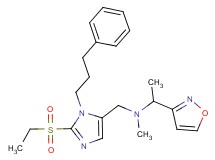 N-{[2-(ethylsulfonyl)-1-(3-phenylpropyl)-1H-imidazol-5-yl]methyl}-1-(3-isoxazolyl)-N-methylethanamine