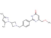 2-(4-{[3-(3,5-dimethyl-1H-pyrazol-1-yl)azetidin-1-yl]methyl}phenyl)-6-(methoxymethyl)pyrimidin-4(3H)-one