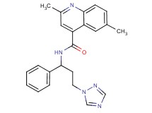 2,6-dimethyl-N-[1-phenyl-3-(1H-1,2,4-triazol-1-yl)propyl]-4-quinolinecarboxamide