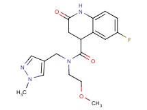 6-fluoro-N-(2-methoxyethyl)-N-[(1-methyl-1H-pyrazol-4-yl)methyl]-2-oxo-1,2,3,4-tetrahydro-4-quinolinecarboxamide