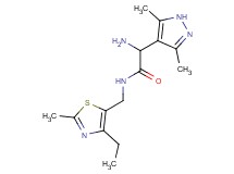 2-amino-2-(3,5-dimethyl-1H-pyrazol-4-yl)-N-[(4-ethyl-2-methyl-1,3-thiazol-5-yl)methyl]acetamide