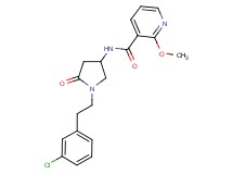 N-{1-[2-(3-chlorophenyl)ethyl]-5-oxo-3-pyrrolidinyl}-2-methoxynicotinamide