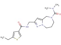 2-({[(5-ethyl-3-thienyl)carbonyl]amino}methyl)-N,N-dimethyl-7,8-dihydro-4H-pyrazolo[1,5-a][1,4]diazepine-5(6H)-carboxamide