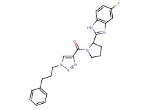 5-fluoro-2-(1-{[1-(3-phenylpropyl)-1H-1,2,3-triazol-4-yl]carbonyl}-2-pyrrolidinyl)-1H-benzimidazole