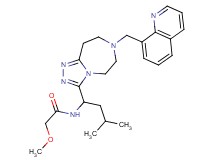2-methoxy-N-{3-methyl-1-[7-(8-quinolinylmethyl)-6,7,8,9-tetrahydro-5H-[1,2,4]triazolo[4,3-d][1,4]diazepin-3-yl]butyl}acetamide