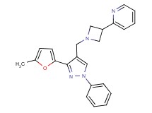 2-(1-{[3-(5-methyl-2-furyl)-1-phenyl-1H-pyrazol-4-yl]methyl}-3-azetidinyl)pyridine