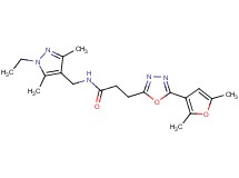 3-[5-(2,5-dimethyl-3-furyl)-1,3,4-oxadiazol-2-yl]-N-[(1-ethyl-3,5-dimethyl-1H-pyrazol-4-yl)methyl]propanamide