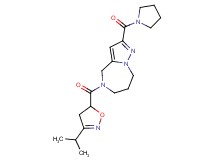 5-[(3-isopropyl-4,5-dihydroisoxazol-5-yl)carbonyl]-2-(pyrrolidin-1-ylcarbonyl)-5,6,7,8-tetrahydro-4H-pyrazolo[1,5-a][1,4]diazepine