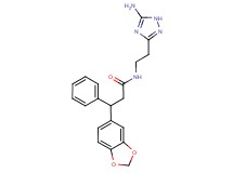 N-[2-(5-amino-1H-1,2,4-triazol-3-yl)ethyl]-3-(1,3-benzodioxol-5-yl)-3-phenylpropanamide