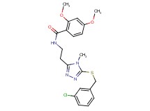 N-(2-{5-[(3-chlorobenzyl)thio]-4-methyl-4H-1,2,4-triazol-3-yl}ethyl)-2,4-dimethoxybenzamide