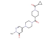 5-(4-{[1-(cyclopropylcarbonyl)-4-piperidinyl]carbonyl}-1-piperazinyl)-2-methyl-3(2H)-pyridazinone