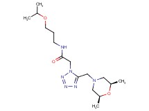 2-(5-{[(2R*,6S*)-2,6-dimethyl-4-morpholinyl]methyl}-1H-tetrazol-1-yl)-N-(3-isopropoxypropyl)acetamide