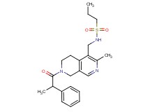 N-{[3-methyl-7-(2-phenylpropanoyl)-5,6,7,8-tetrahydro-2,7-naphthyridin-4-yl]methyl}-1-propanesulfonamide