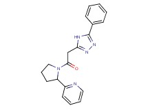 2-{1-[(5-phenyl-4H-1,2,4-triazol-3-yl)acetyl]-2-pyrrolidinyl}pyridine trifluoroacetate