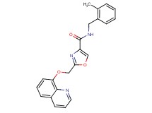 N-(2-methylbenzyl)-2-[(quinolin-8-yloxy)methyl]-1,3-oxazole-4-carboxamide