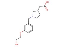 {1-[3-(2-hydroxyethoxy)benzyl]pyrrolidin-3-yl}acetic acid
