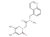 2-(3,4-dimethyl-6-oxo-1(6H)-pyridazinyl)-N-methyl-N-(5-quinolinylmethyl)acetamide