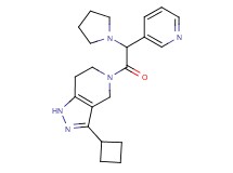 3-cyclobutyl-5-[3-pyridinyl(1-pyrrolidinyl)acetyl]-4,5,6,7-tetrahydro-1H-pyrazolo[4,3-c]pyridine