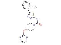 N-[5-(2-methylphenyl)-1,3,4-thiadiazol-2-yl]-4-(pyrimidin-2-yloxy)piperidine-1-carboxamide