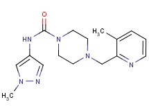 N-(1-methyl-1H-pyrazol-4-yl)-4-[(3-methylpyridin-2-yl)methyl]piperazine-1-carboxamide