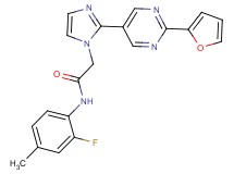 N-(2-fluoro-4-methylphenyl)-2-{2-[2-(2-furyl)pyrimidin-5-yl]-1H-imidazol-1-yl}acetamide