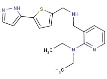 N,N-diethyl-3-[({[5-(1H-pyrazol-5-yl)-2-thienyl]methyl}amino)methyl]-2-pyridinamine