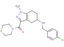 N-(4-chlorobenzyl)-1-methyl-3-(4-thiomorpholinylcarbonyl)-4,5,6,7-tetrahydro-1H-indazol-5-amine