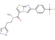 N-methyl-N-[2-(1H-pyrazol-4-yl)ethyl]-6-[4-(trifluoromethyl)phenyl]imidazo[2,1-b][1,3]thiazole-3-carboxamide