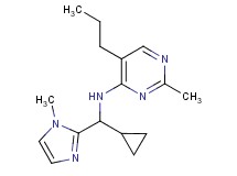 N-[cyclopropyl(1-methyl-1H-imidazol-2-yl)methyl]-2-methyl-5-propylpyrimidin-4-amine