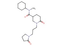 N-cyclohexyl-N-methyl-6-oxo-1-[3-(2-oxo-1-pyrrolidinyl)propyl]-3-piperidinecarboxamide