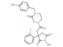3-(2-fluorophenyl)-1-methyl-3-{2-[4-(4-methylbenzyl)-3-oxo-1-piperazinyl]-2-oxoethyl}-2,5-pyrrolidinedione
