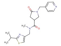 N-[(2-isopropyl-1,3-thiazol-4-yl)methyl]-N-methyl-5-oxo-1-(pyridin-4-ylmethyl)pyrrolidine-3-carboxamide