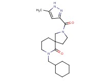 7-(cyclohexylmethyl)-2-[(5-methyl-1H-pyrazol-3-yl)carbonyl]-2,7-diazaspiro[4.5]decan-6-one