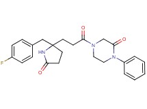 4-{3-[2-(4-fluorobenzyl)-5-oxo-2-pyrrolidinyl]propanoyl}-1-phenyl-2-piperazinone