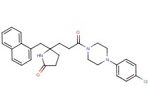 5-{3-[4-(4-chlorophenyl)-1-piperazinyl]-3-oxopropyl}-5-(1-naphthylmethyl)-2-pyrrolidinone