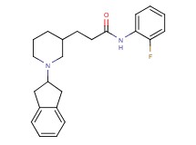 3-[1-(2,3-dihydro-1H-inden-2-yl)-3-piperidinyl]-N-(2-fluorophenyl)propanamide