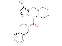 2-({4-[(3-methyl-2-thienyl)methyl]-3-morpholinyl}acetyl)-1,2,3,4-tetrahydroisoquinoline
