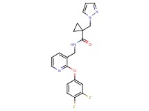 N-{[2-(3,4-difluorophenoxy)pyridin-3-yl]methyl}-1-(1H-pyrazol-1-ylmethyl)cyclopropanecarboxamide