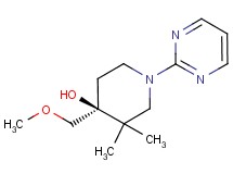 (4S*)-4-(methoxymethyl)-3,3-dimethyl-1-pyrimidin-2-ylpiperidin-4-ol