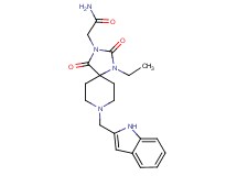 2-[1-ethyl-8-(1H-indol-2-ylmethyl)-2,4-dioxo-1,3,8-triazaspiro[4.5]dec-3-yl]acetamide