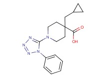 4-(cyclopropylmethyl)-1-(1-phenyl-1H-tetrazol-5-yl)piperidine-4-carboxylic acid