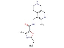 2-ethyl-4-methyl-N-[(3-methyl-5,6,7,8-tetrahydro-2,7-naphthyridin-4-yl)methyl]-1,3-oxazole-5-carboxamide dihydrochloride