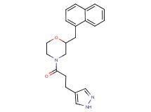 2-(1-naphthylmethyl)-4-[3-(1H-pyrazol-4-yl)propanoyl]morpholine