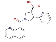 (3S*,4S*)-4-pyridin-2-yl-1-(quinolin-8-ylcarbonyl)pyrrolidine-3-carboxylic acid