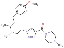 4-(4-methoxyphenyl)-N-methyl-N-(2-{4-[(4-methyl-1-piperazinyl)carbonyl]-1H-1,2,3-triazol-1-yl}ethyl)-2-butanamine