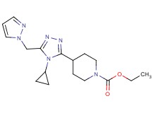 ethyl 4-[4-cyclopropyl-5-(1H-pyrazol-1-ylmethyl)-4H-1,2,4-triazol-3-yl]piperidine-1-carboxylate