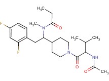 N-[1-[1-(N-acetylvalyl)-4-piperidinyl]-2-(2,4-difluorophenyl)ethyl]-N-methylpropanamide